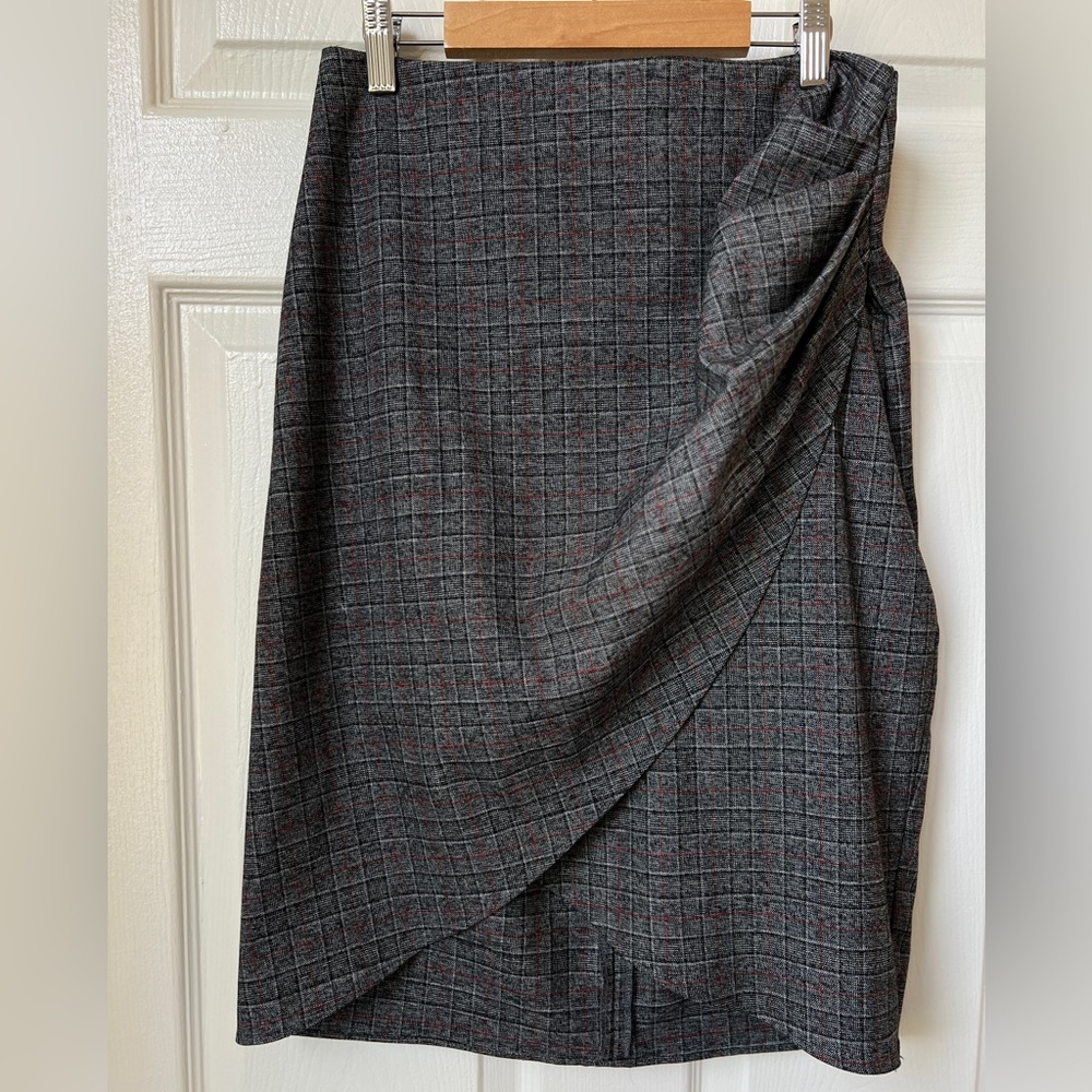 Zara Plaid Pencil Skirt, Size M